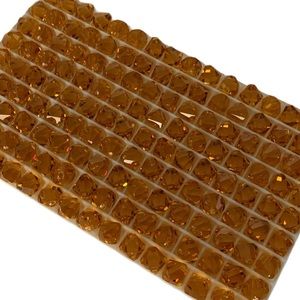 Swarovski Lot/24 8mm Topaz Bicone Faceted Crystals - Made in Austria